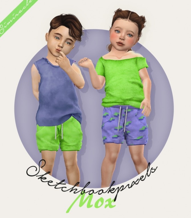 Sims 4 Sketchbookpixels Mox shorts 3T4 at Simiracle