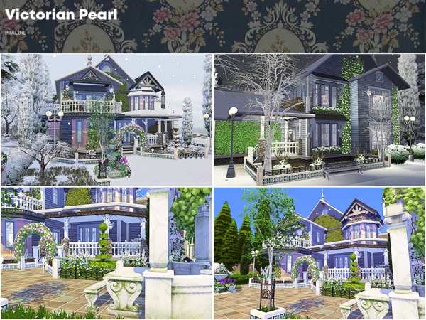 Sims 4 Victorian Pearl house by Pralinesims at TSR