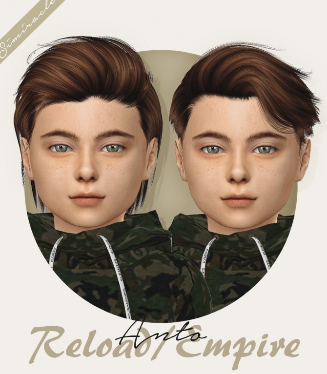 Sims 4 Anto Reload & Empire Hair Kids Version at Simiracle