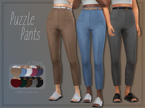 Sims 4 Puzzle Pants by Trillyke at TSR