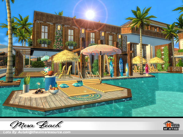 Sims 4 Mesa Beach house by autaki at TSR