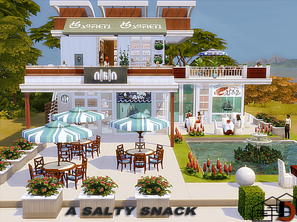 Sims 4 A salty snack restaurant by Danuta720 at TSR