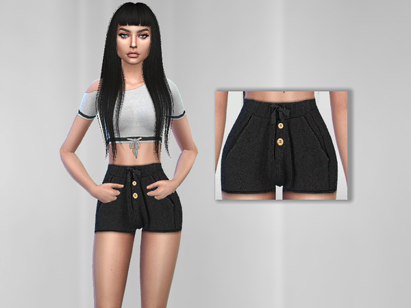 Sims 4 Black Shorts by Puresim at TSR
