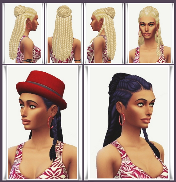 Sims 4 Shield’s Pullback Braids at Birksches Sims Blog