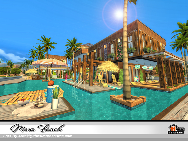 Sims 4 Mesa Beach house by autaki at TSR