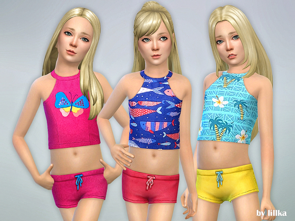 Sims 4 Girls Swimsuit by lillka at TSR