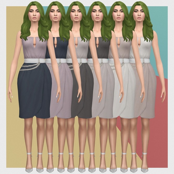 Sims 4 Vegas Dress Belt S3 Conversion at Busted Pixels