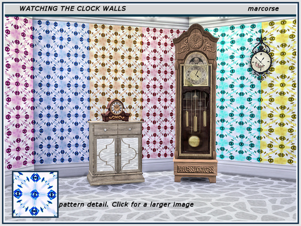 Sims 4 Watching the Clock Walls by marcorse at TSR