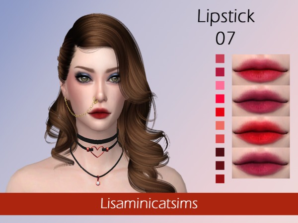 Sims 4 LMCS Lipstick 07 by Lisaminicatsims at TSR