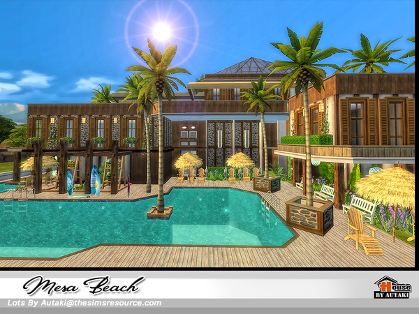 Sims 4 Mesa Beach house by autaki at TSR