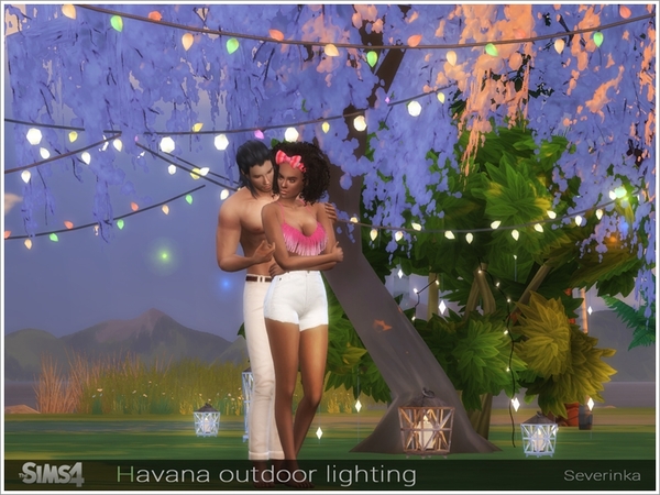 Sims 4 Havana outdoor lighting by Severinka at TSR
