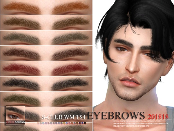 Sims 4 Eyebrows 201818 by S Club WM at TSR
