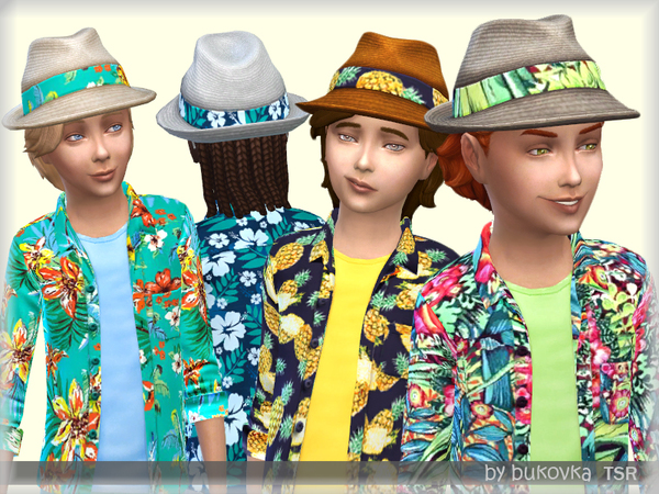 Sims 4 Hat Hawaii by bukovka at TSR