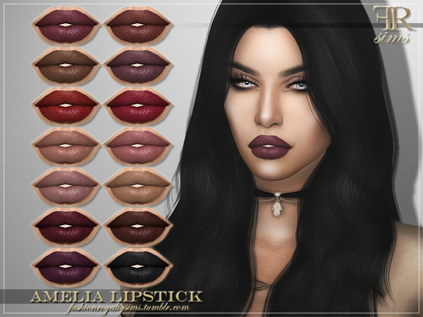 Sims 4 FRS Amelia Lipstick by FashionRoyaltySims at TSR