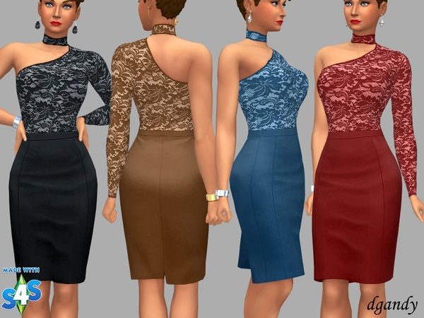 Sims 4 Imogene formal dress by dgandy at TSR