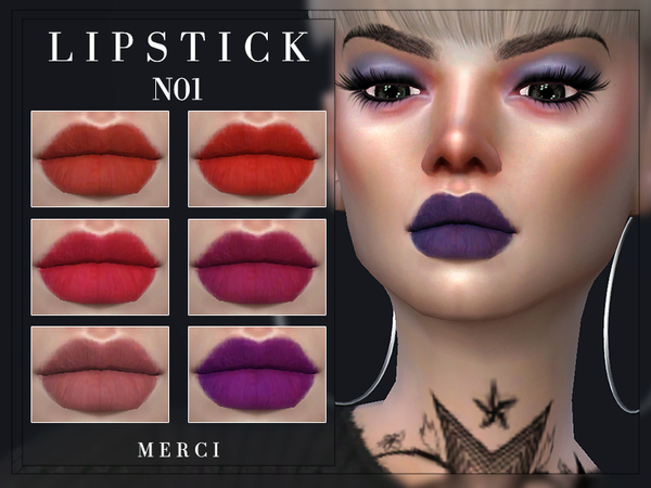 Sims 4 Lipstick N01 by Merci at TSR