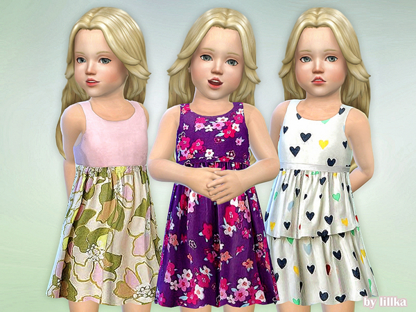 Sims 4 Toddler Dresses Collection P74 by lillka at TSR