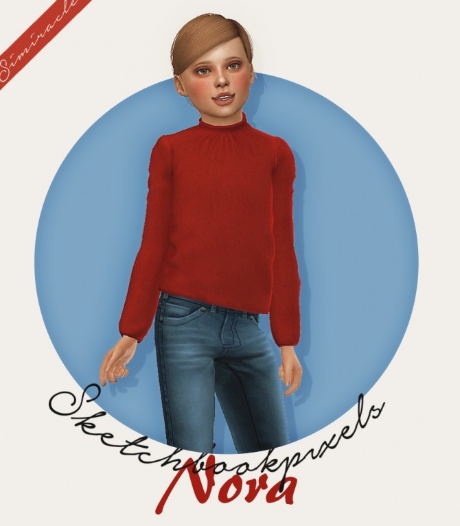 Sims 4 Sketchbookpixels Nora shirt 3T4 at Simiracle