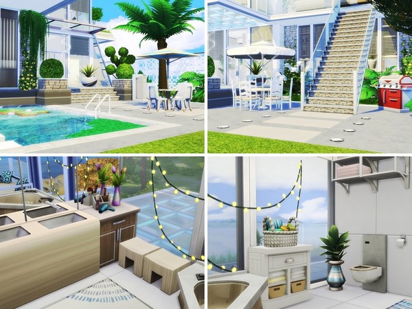 Sims 4 Miami Beach House by MychQQQ at TSR