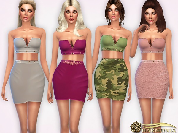 Sims 4 Figure hugging Bodycon Dress by Harmonia at TSR