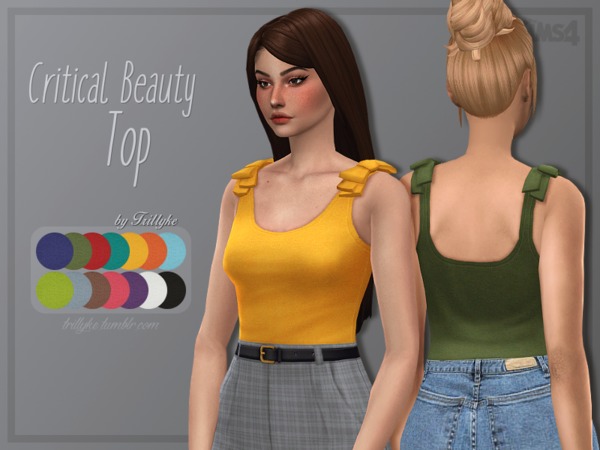 Sims 4 Critical Beauty Top by Trillyke at TSR