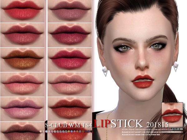 Sims 4 Lipstick 201815 by S Club WM at TSR