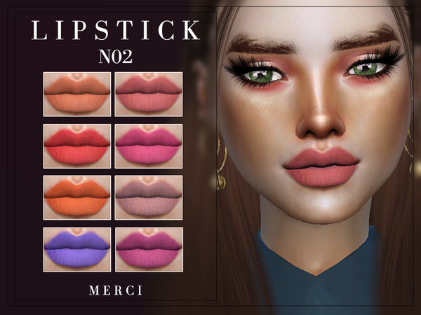 Sims 4 Lipstick N02 by Merci at TSR