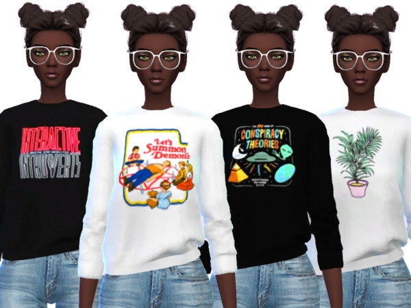 Sims 4 Wicked Sweatshirts by Wicked Kittie at TSR