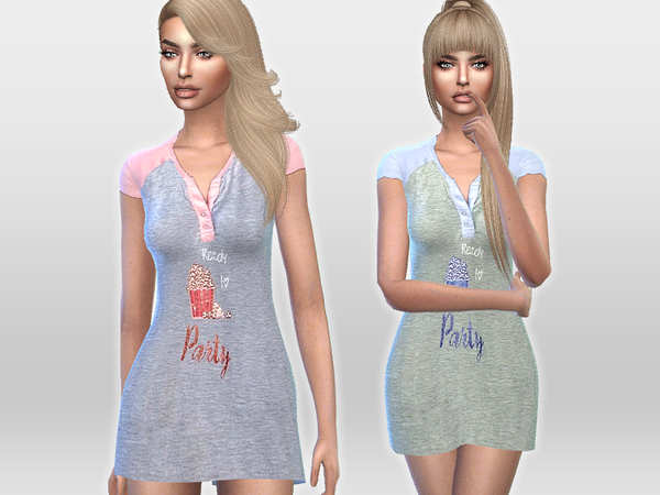Sims 4 Night Gown by Puresim at TSR