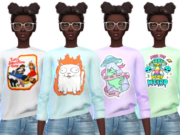 Sims 4 Wicked Sweatshirts by Wicked Kittie at TSR