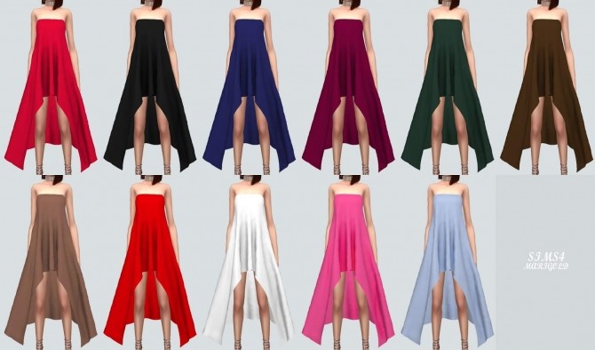Sims 4 Unbalance Line Dress at Marigold