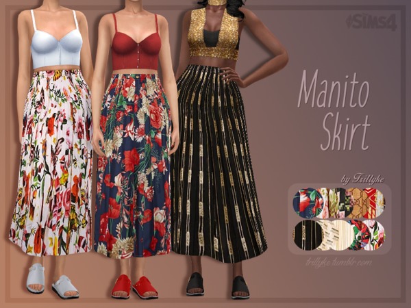 Sims 4 Manito Skirt by Trillyke at TSR