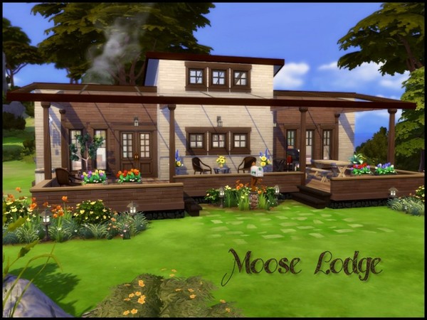 Sims 4 Moose Lodge small family home by sparky at TSR