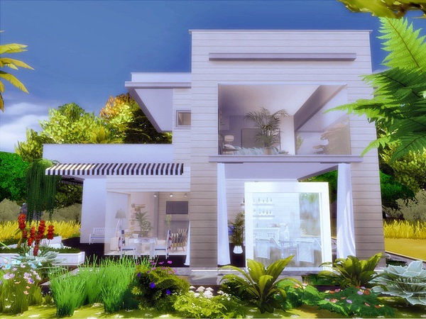 Sims 4 Calm modern house by marychabb at TSR