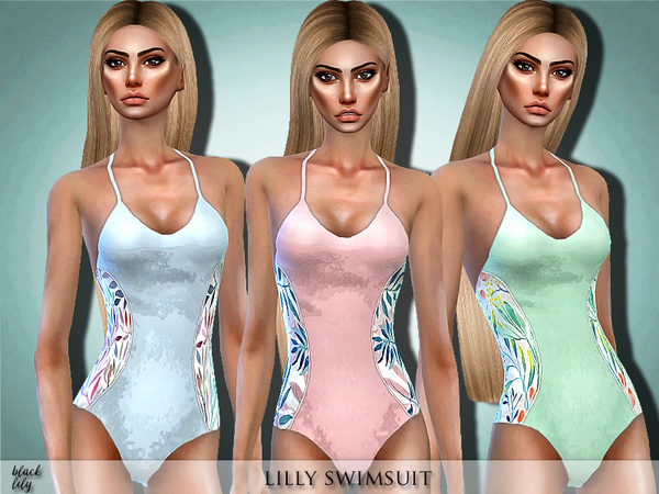 Sims 4 Lilly Swimsuit by Black Lily at TSR