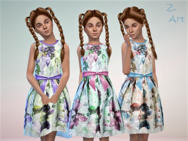 Sims 4 GirlZ 15 summer dress by Zuckerschnute20 at TSR