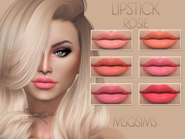 Sims 4 Lipstick Rosie at MSQ Sims