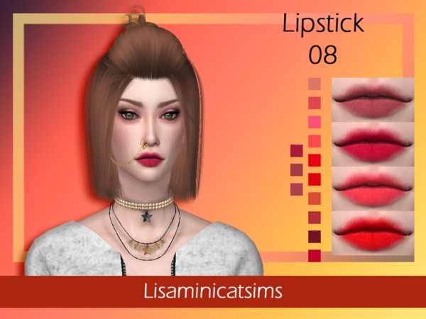 Sims 4 LMCS Lipstick 08 by Lisaminicatsims at TSR
