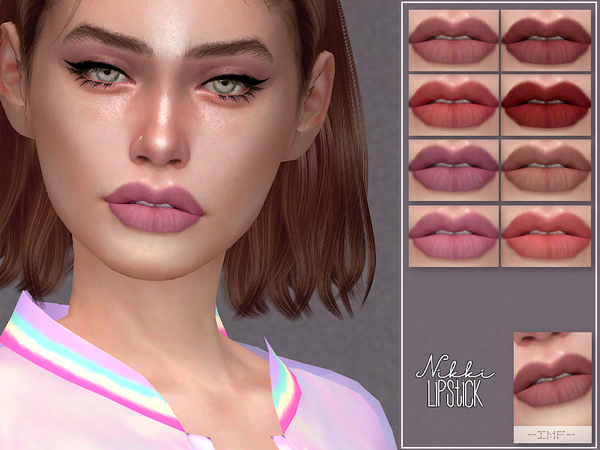 Sims 4 IMF Nikki Lipstick N.100 by IzzieMcFire at TSR