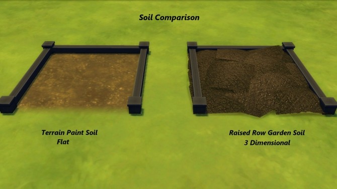 Sims 4 Farm and Orchard Raised Row Gardening Soil Squares by Snowhaze at Mod The Sims