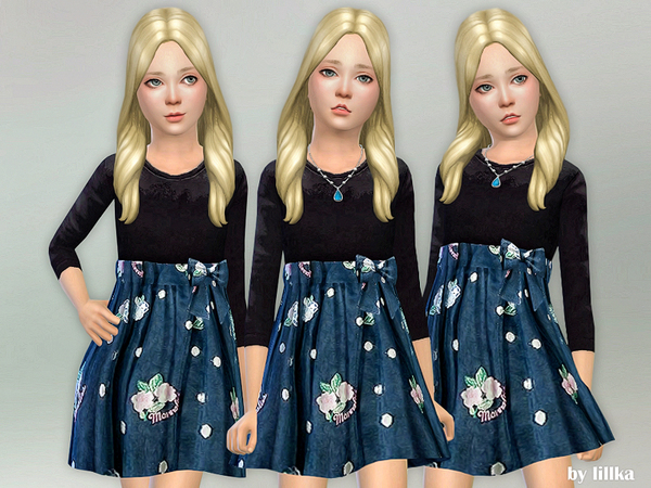 Sims 4 Monna Dress by lillka at TSR