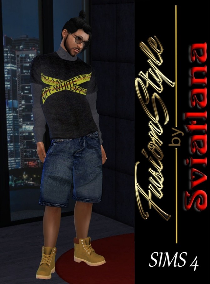 Sims 4 T shirt long sleeve at FusionStyle by Sviatlana