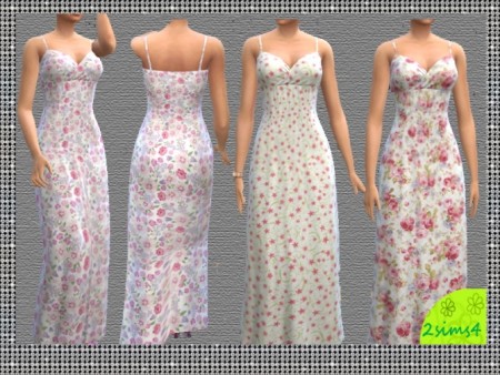 Everyday floral dresses 6 recolors by lurania at Mod The Sims