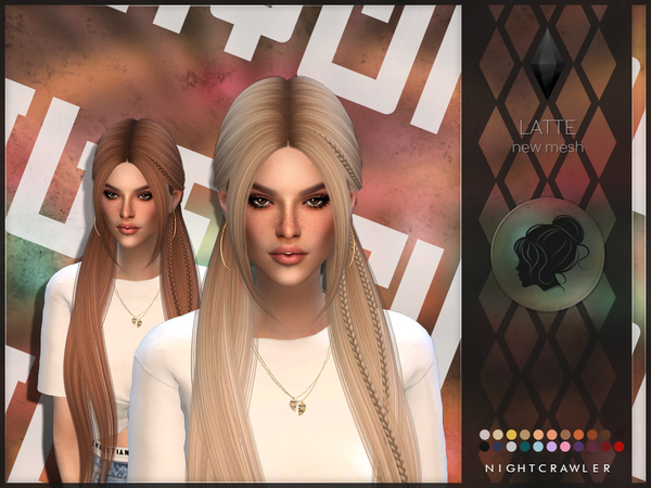 Sims 4 Latte hair by Nightcrawler Sims at TSR