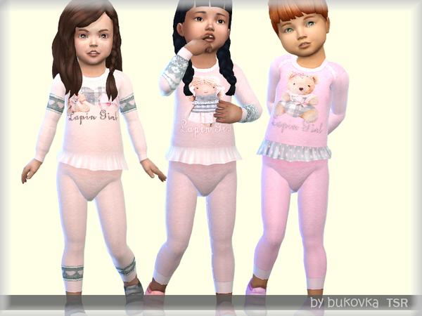 Sims 4 Jumpsuit Lapin Girl by bukovka at TSR