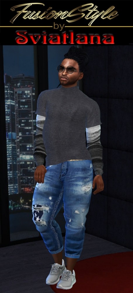 Sims 4 Stylish sweater M at FusionStyle by Sviatlana