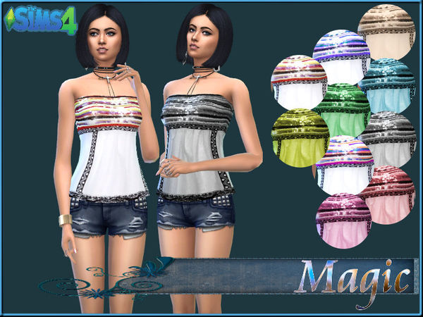 Sims 4 Mimi Magic top by MagicMoonSims3 at TSR