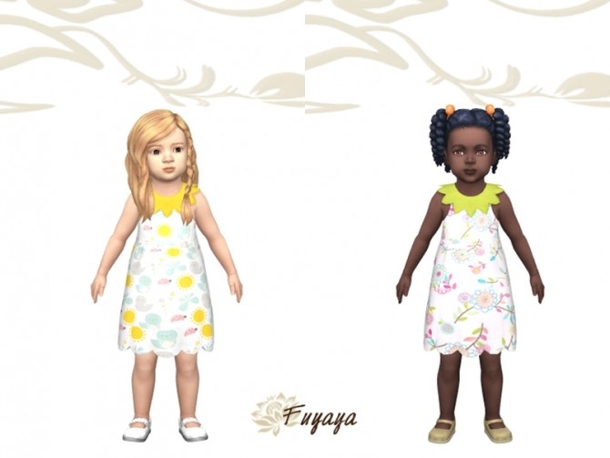 Sims 4 Coralle dress by Fuyaya at Sims Artists