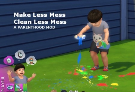 Kids Make Less Mess & Clean Less Mess by Miss Puff at Mod The Sims
