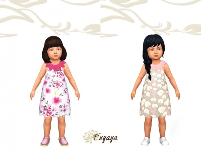 Sims 4 Coralle dress by Fuyaya at Sims Artists